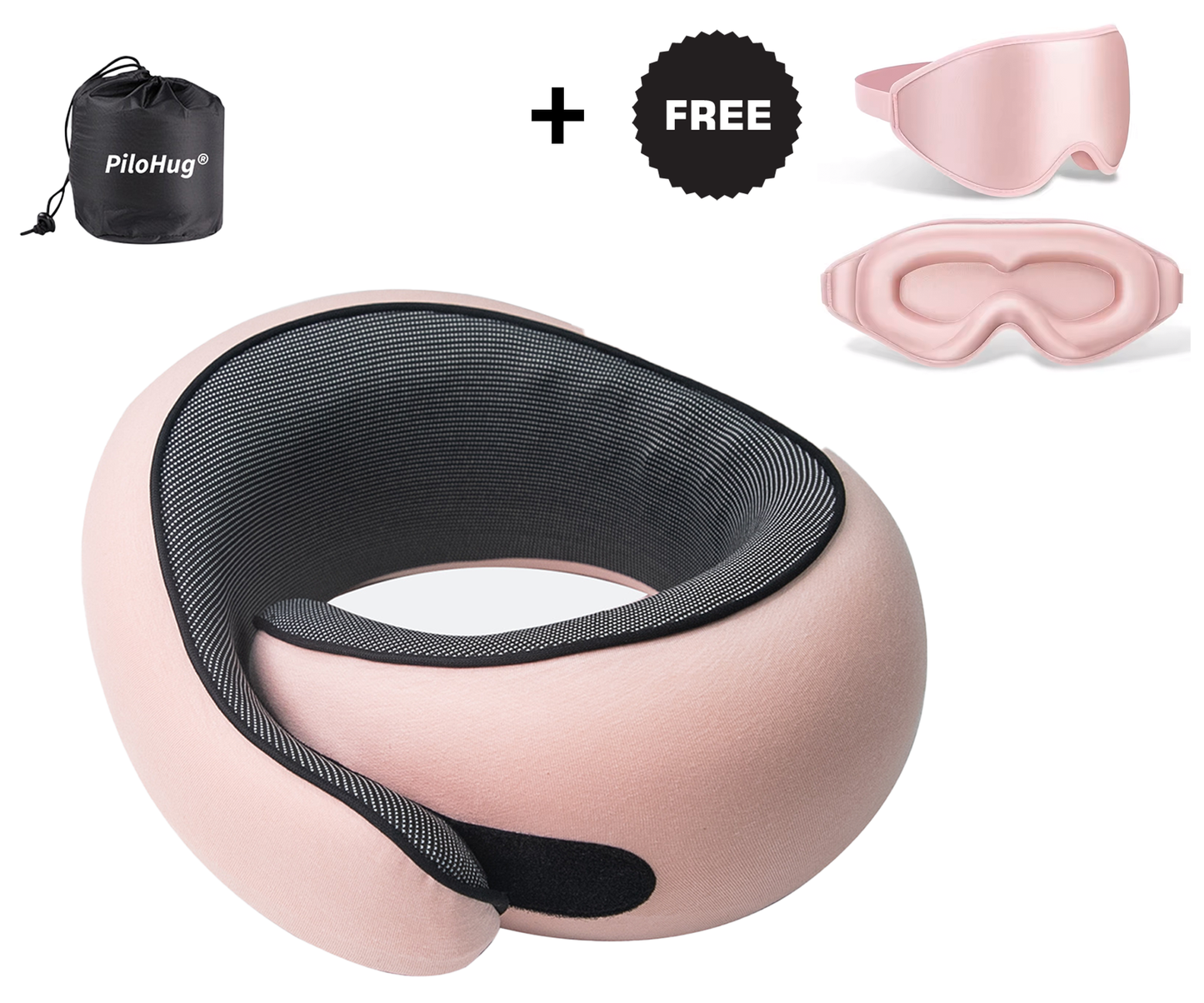 PiloHug® Travel Pillow ( Free Premium Sleep Mask)